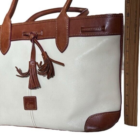 Dooney & Bourke Tassle Zip Shopper Tote Bag Pebble Grain Double Strap Handbag - Picture 12 of 15